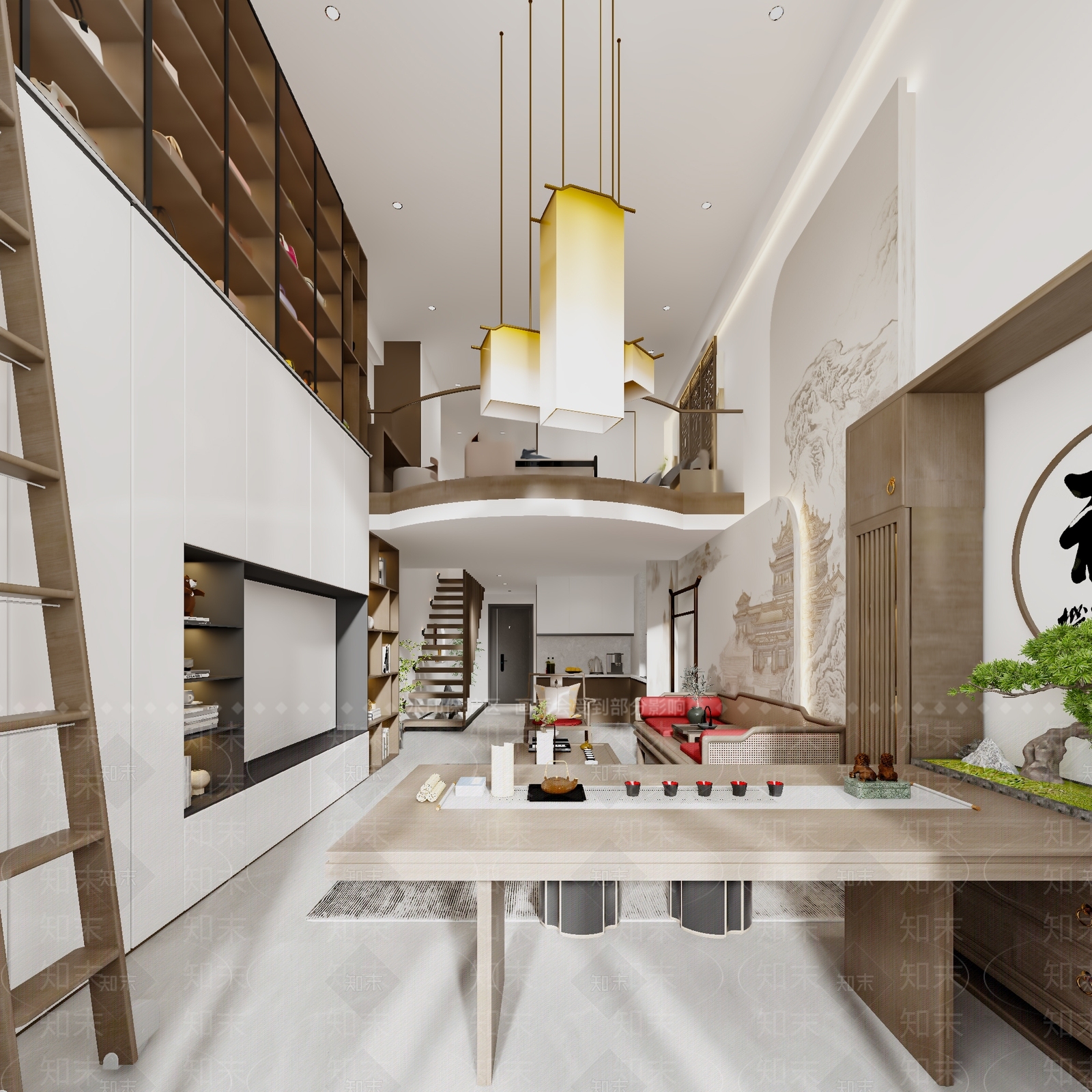 新中式单身公寓3D模型下载【ID:1148163146】