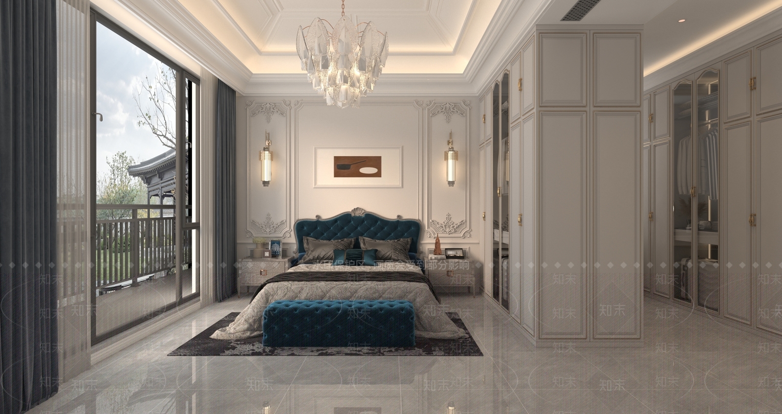 简欧家具卧室3D模型下载【ID:1148165648】