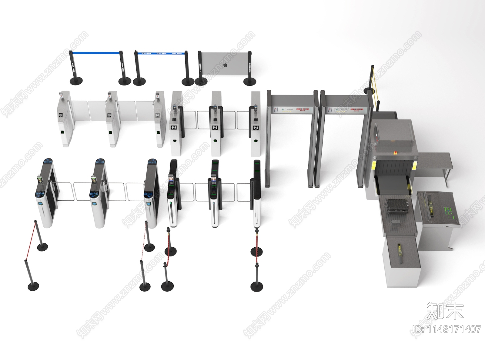 闸机SU模型下载【ID:1148171407】