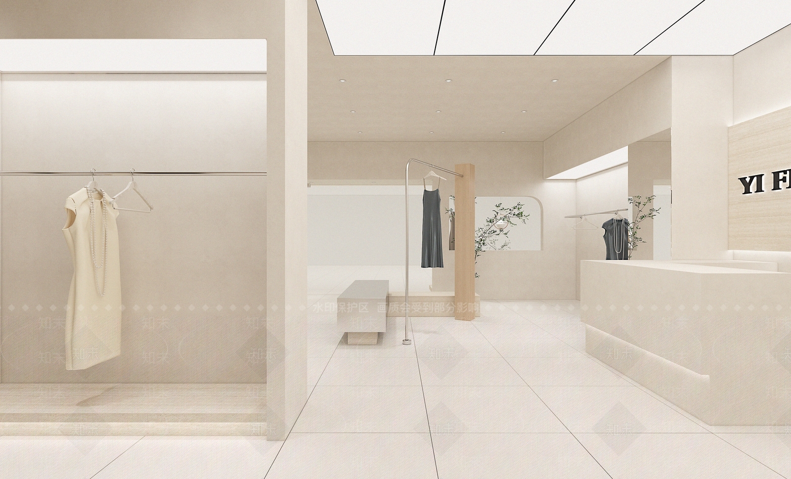 现代女装店3D模型下载【ID:1148192397】