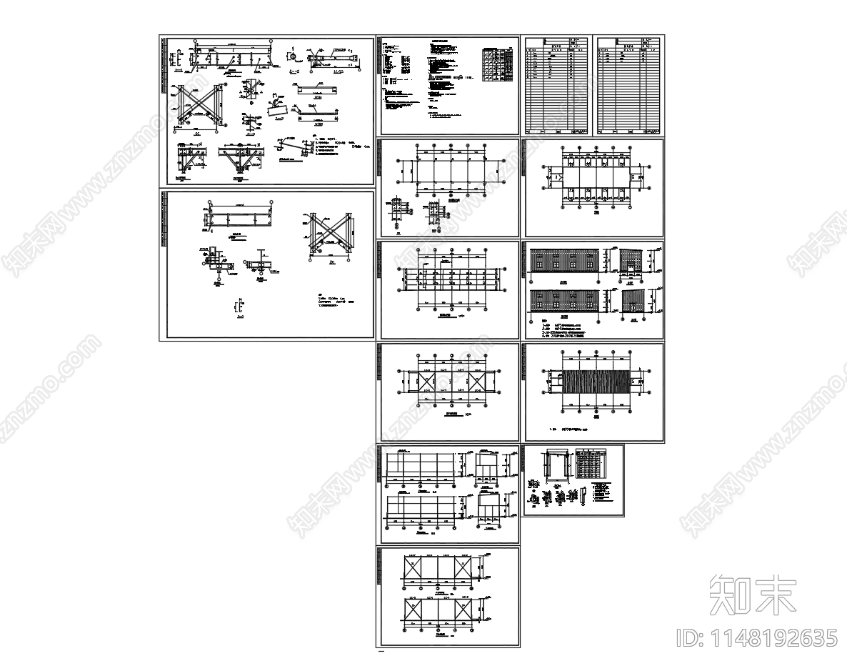 单层彩钢板板房建筑施工图下载【ID:1148192635】