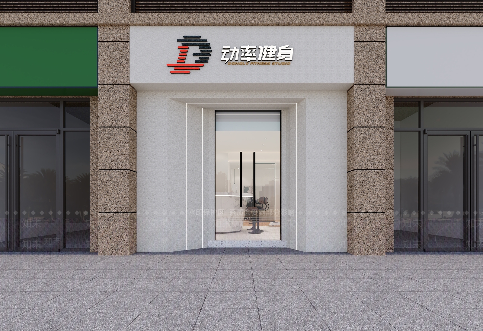 现代门头门面3D模型下载【ID:1148193361】