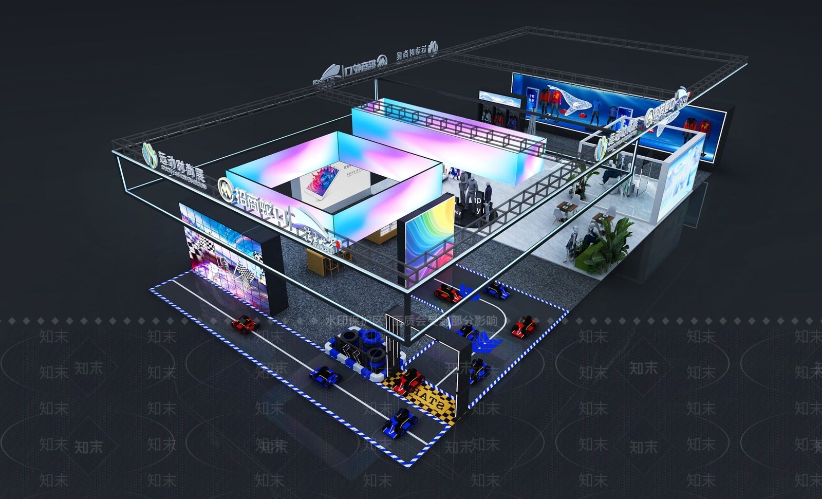 现代服装展厅3D模型下载【ID:1148194871】