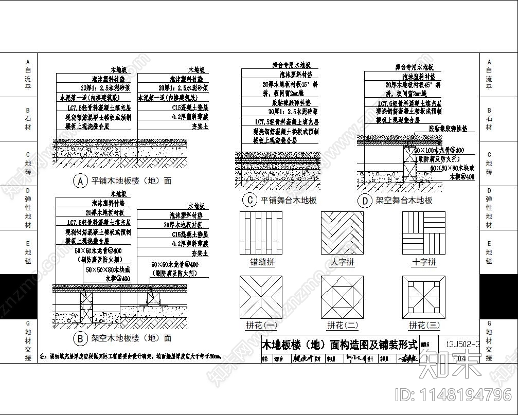 地面详图cad施工图下载【ID:1148194796】