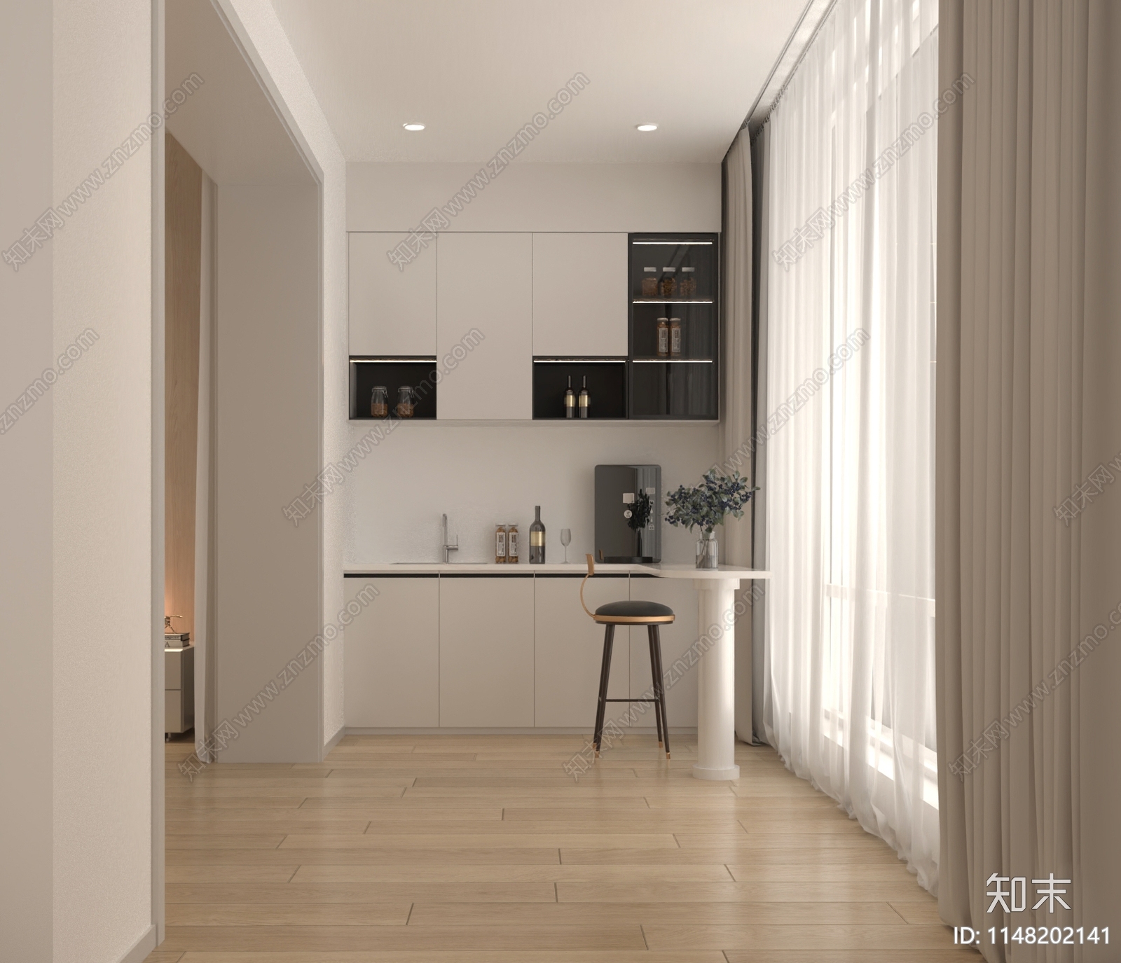 现代家居阳台3D模型下载【ID:1148202141】