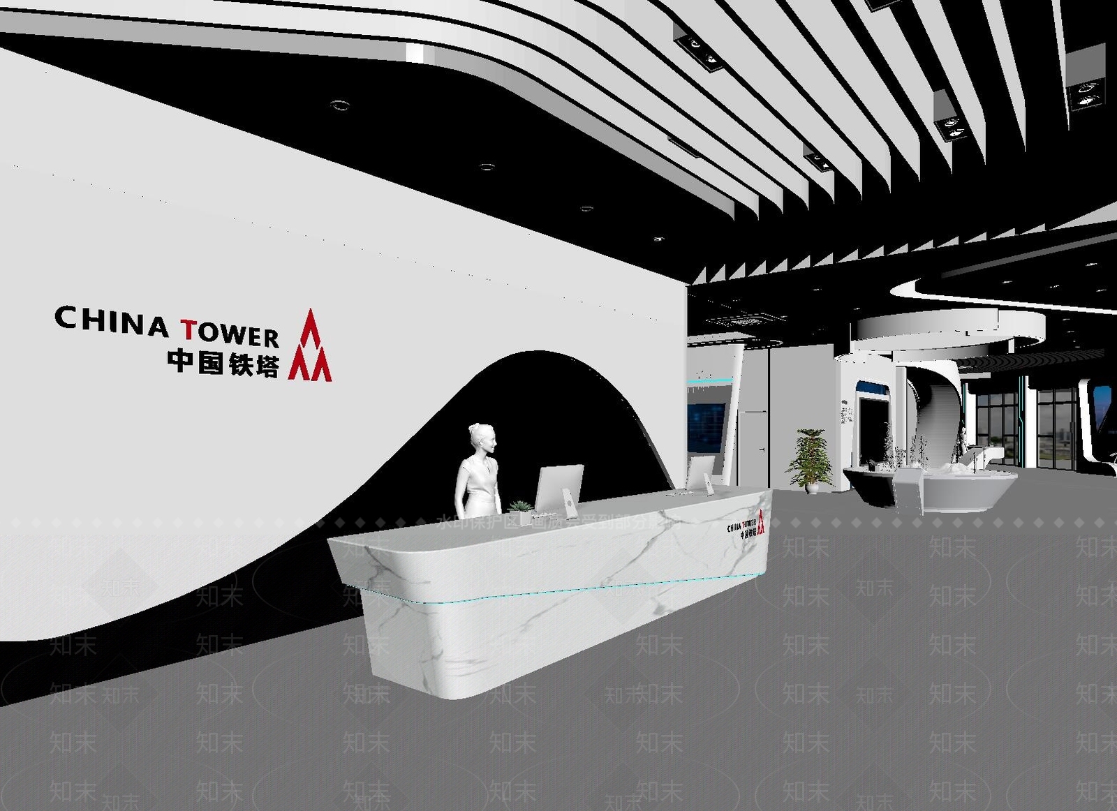 现代科技展厅SU模型下载【ID:1148204143】