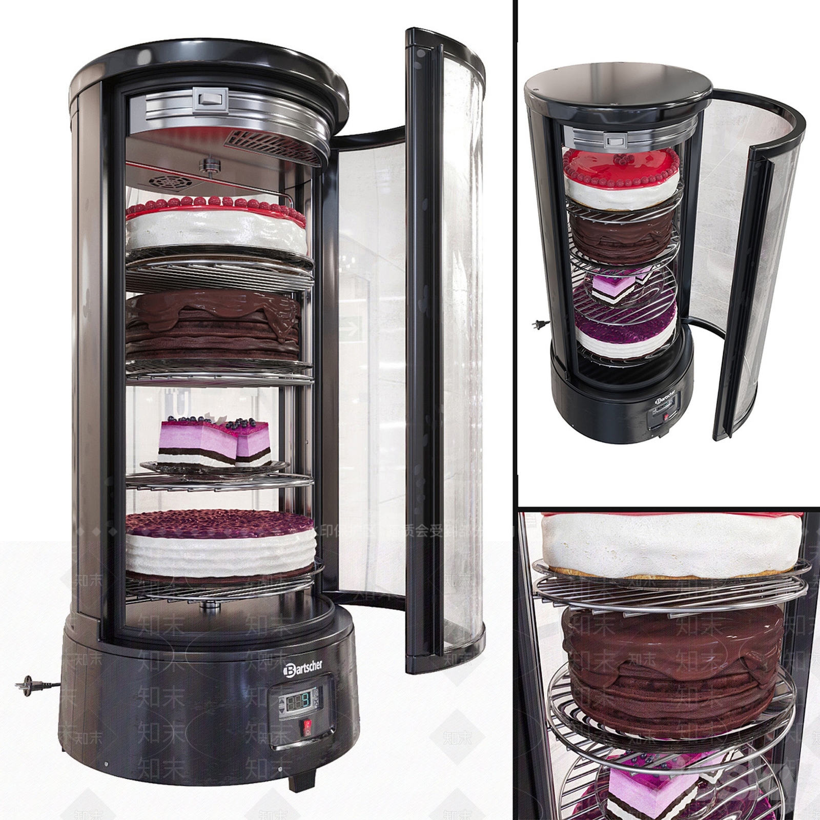 现代蛋糕展柜SU模型下载【ID:1148205180】