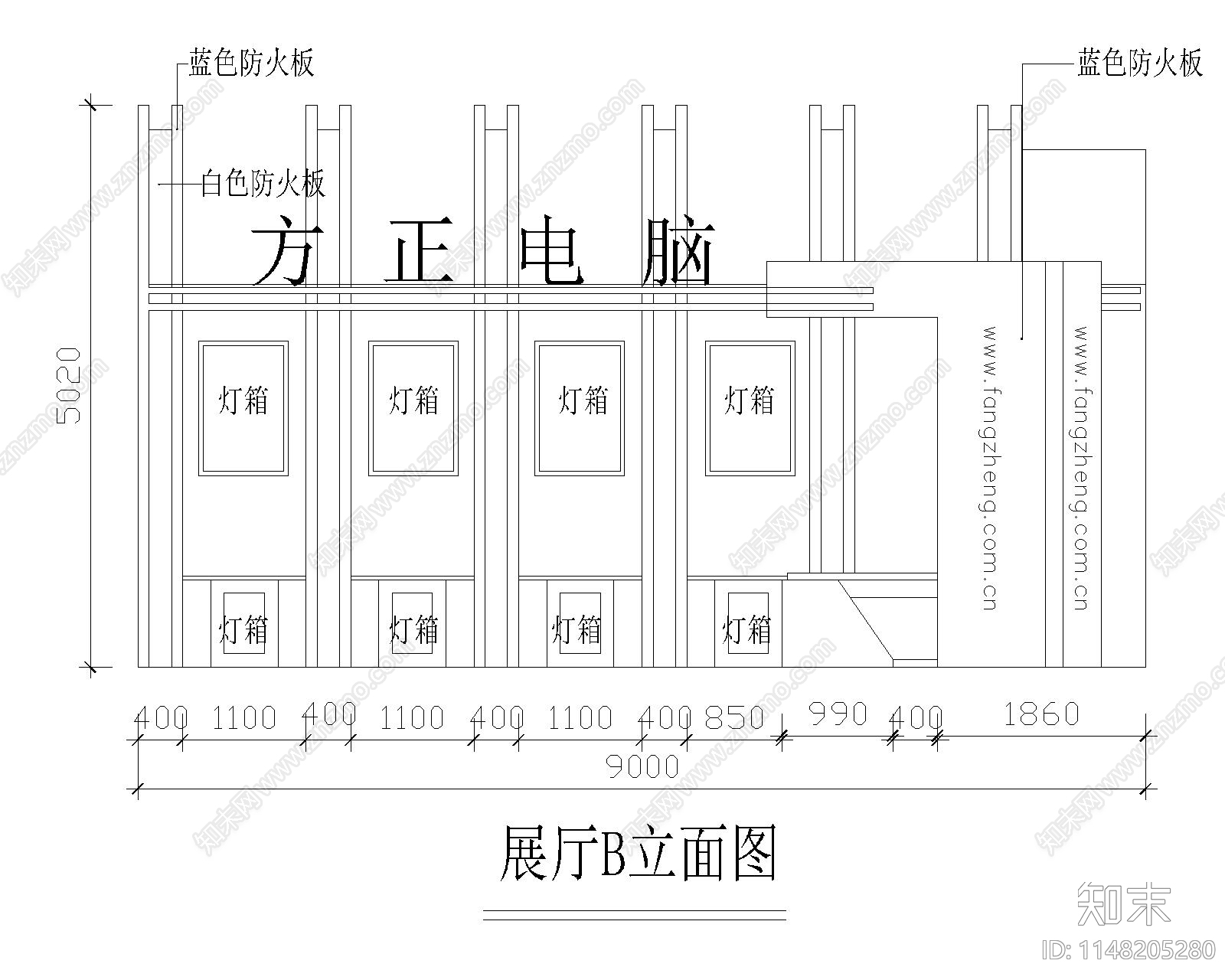 展览展会展厅展销厅展示设计cad施工图下载【ID:1148205280】