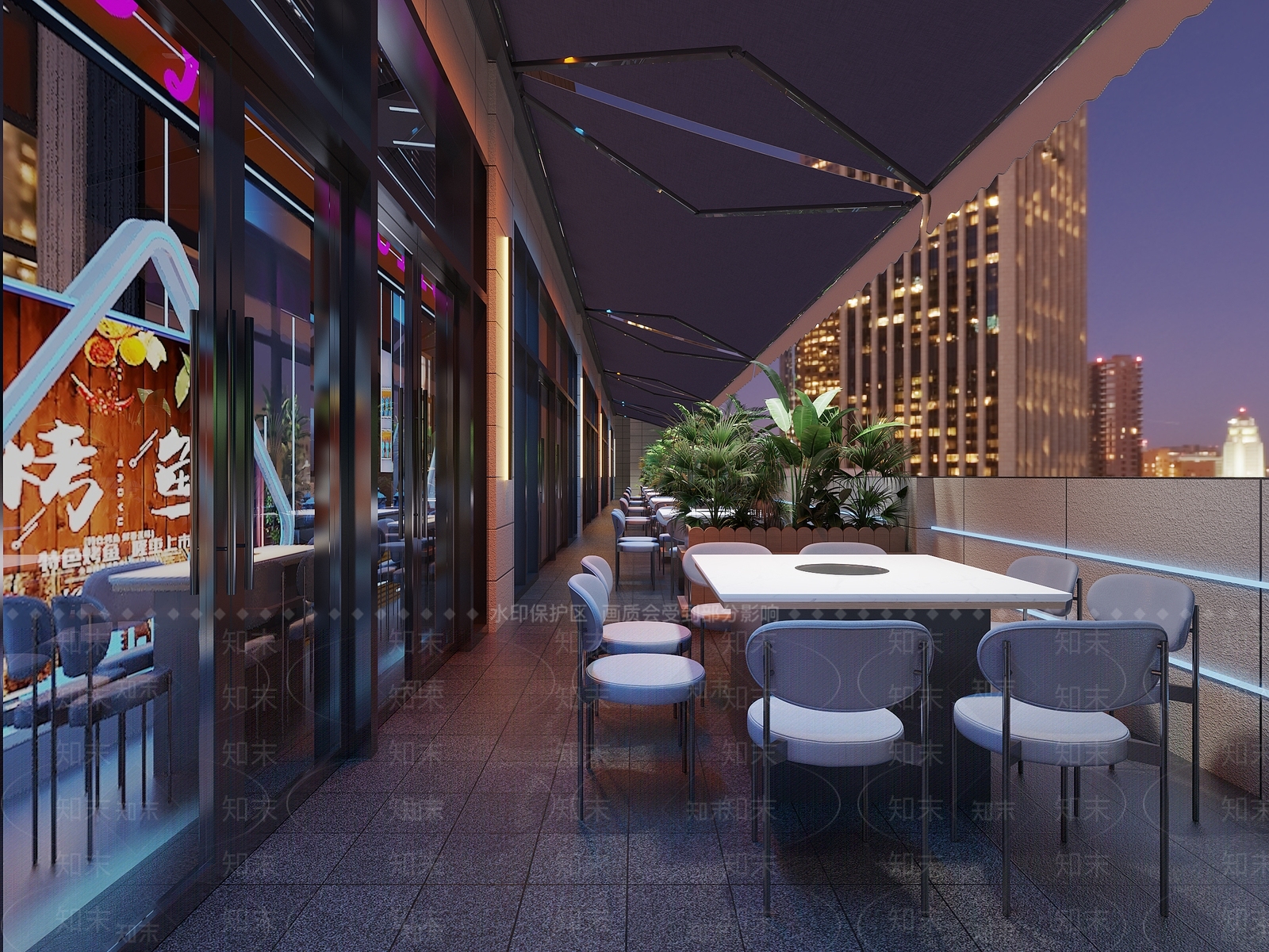 现代火锅店3D模型下载【ID:1148206517】