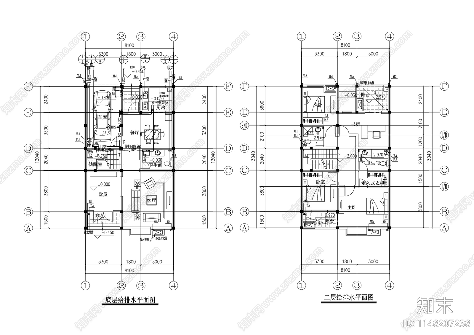 三层乡村新中式自建房施工图下载【ID:1148207238】