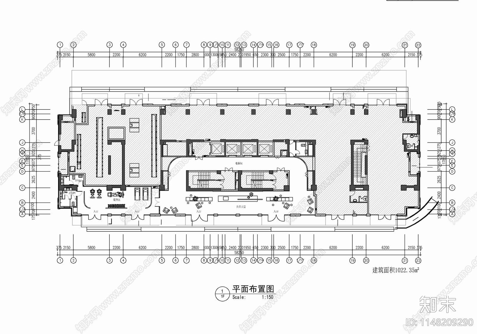 新富港中心公寓cad施工图下载【ID:1148209290】