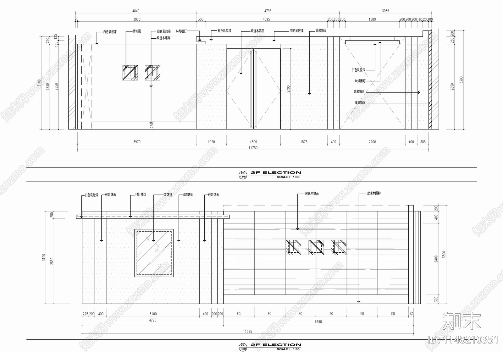 三层董事会办公室cad施工图下载【ID:1148210351】