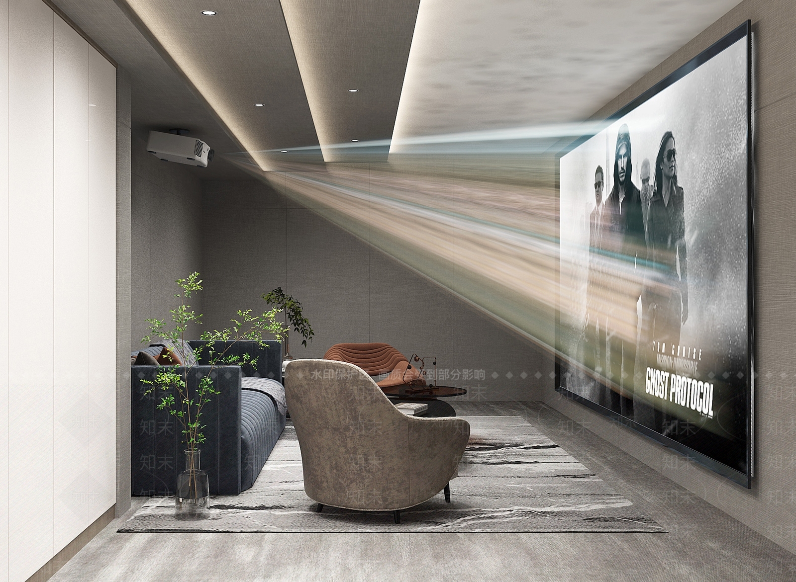 现代家居影音室3D模型下载【ID:1148211428】