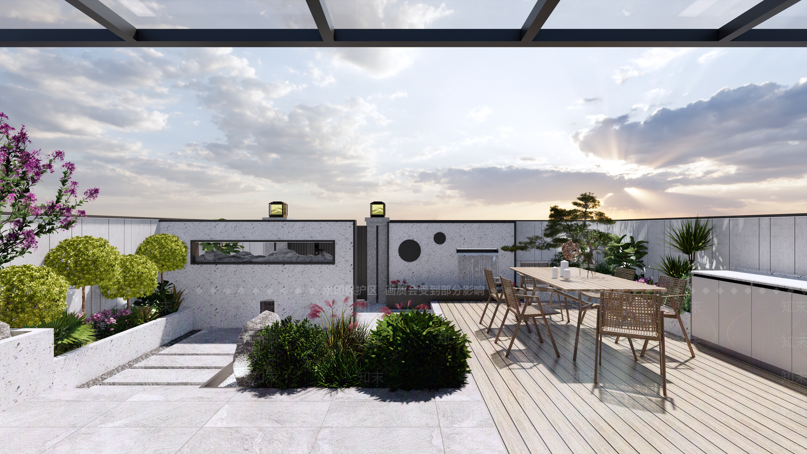 现代入户花园SU模型下载【ID:1148590041】