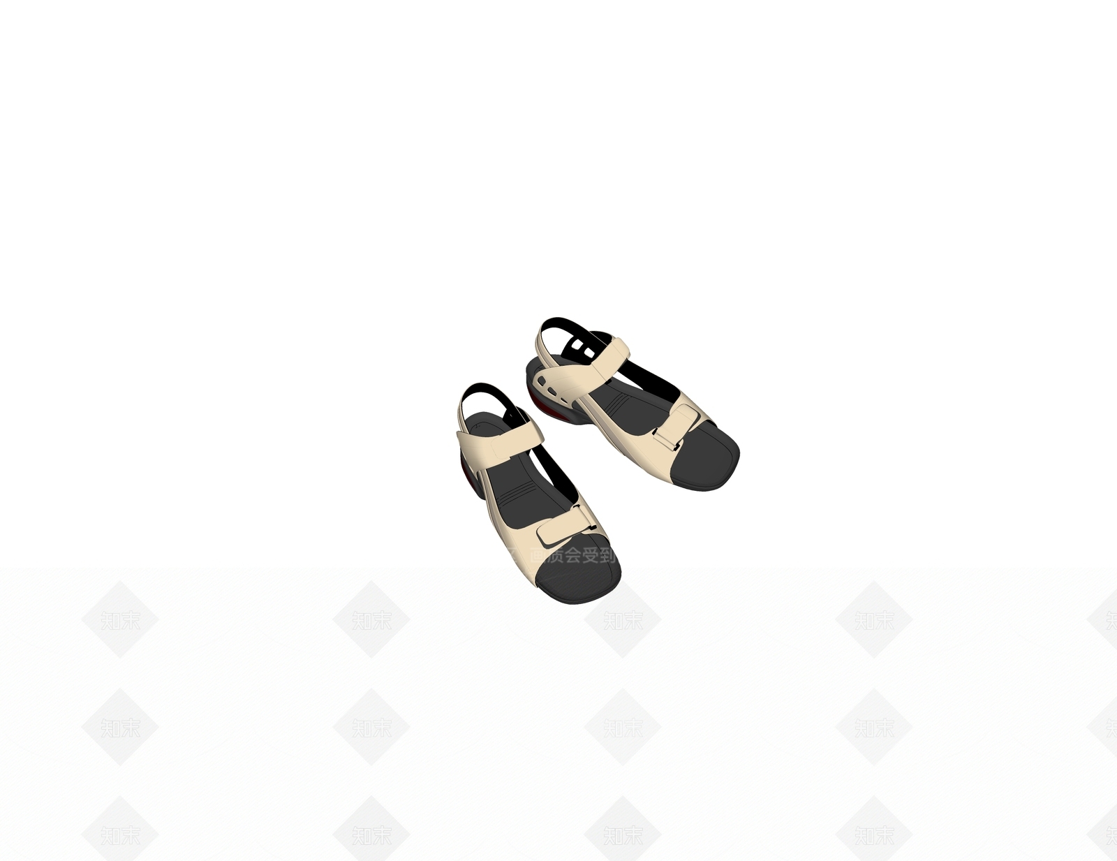 凉鞋SU模型下载【ID:1148212321】