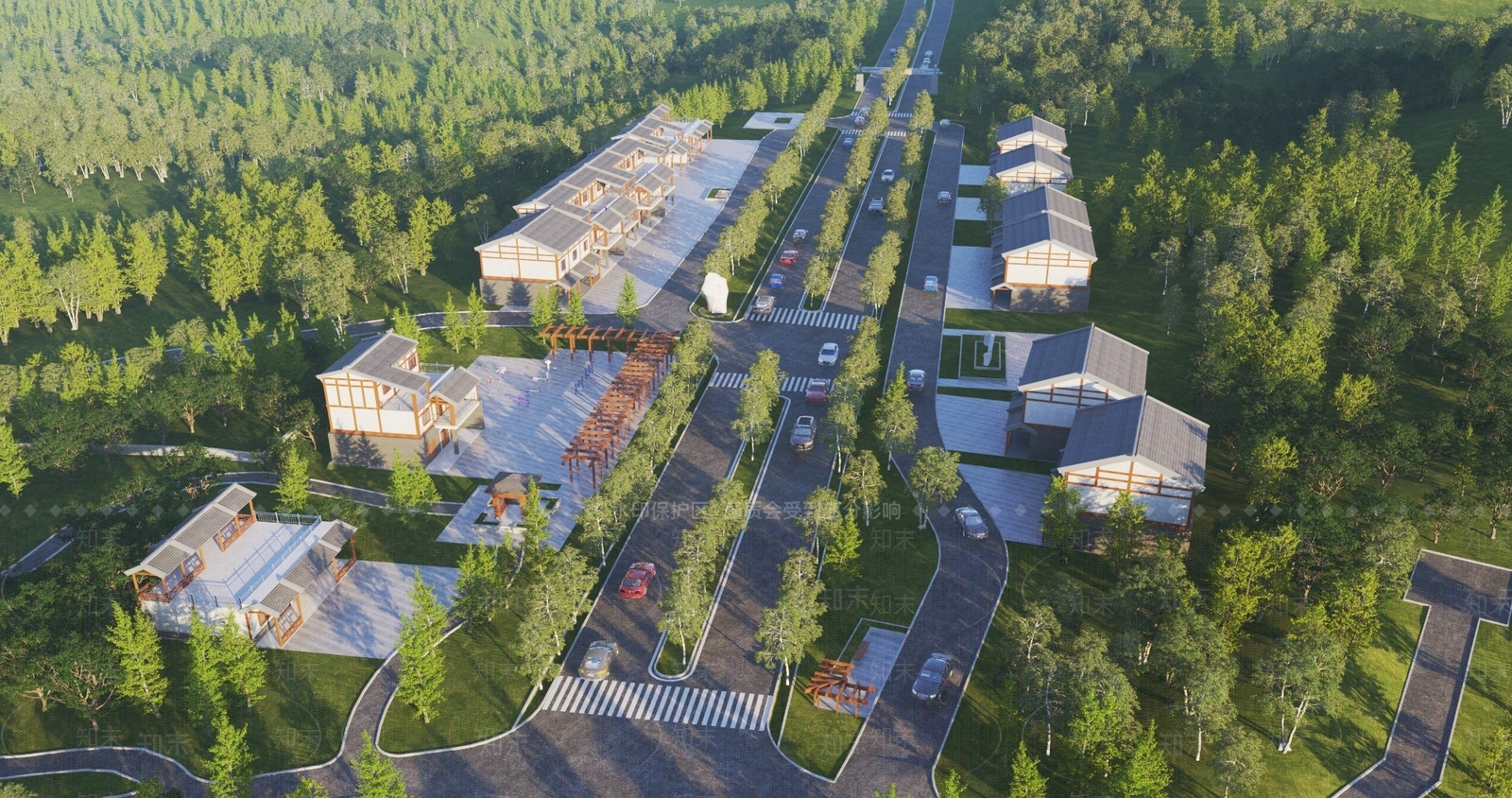 中式民宿建筑3D模型下载【ID:1148212972】