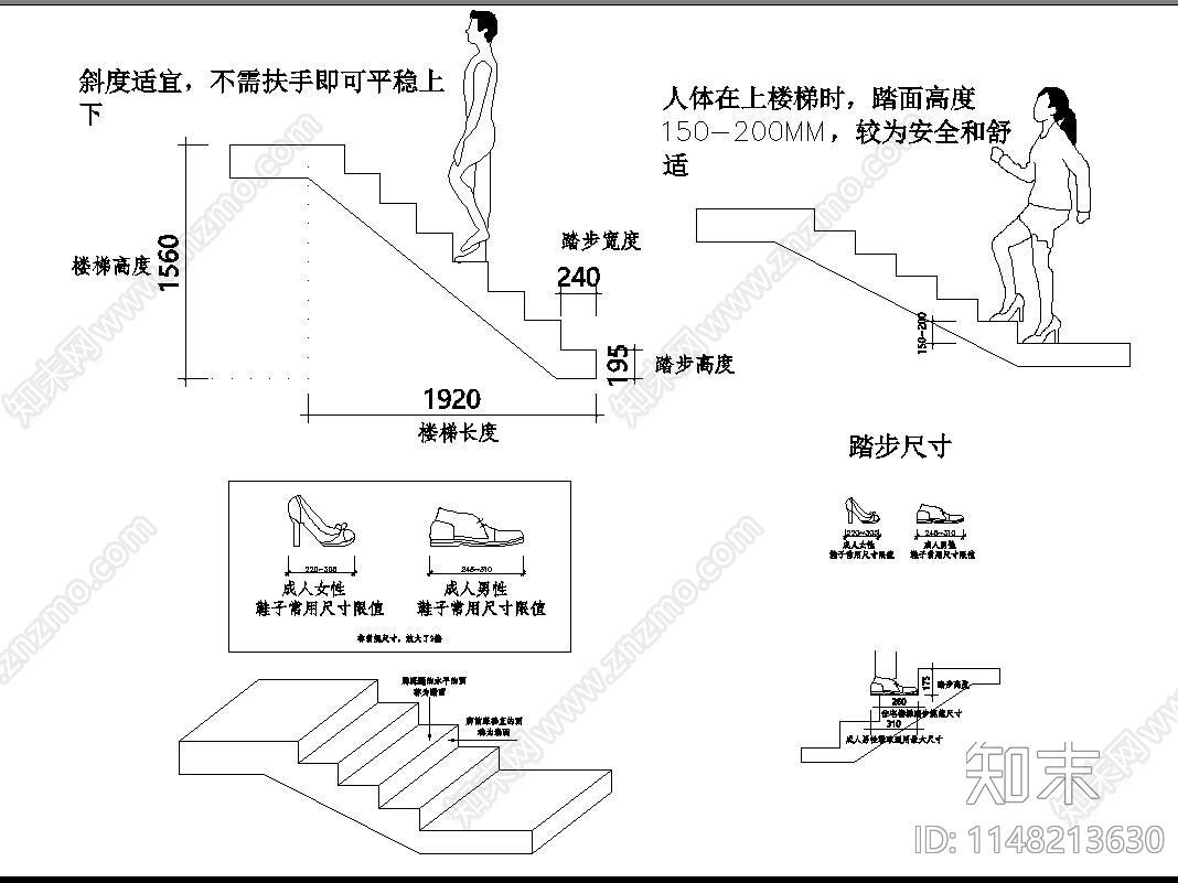 楼梯节点cad施工图下载【ID:1148213630】