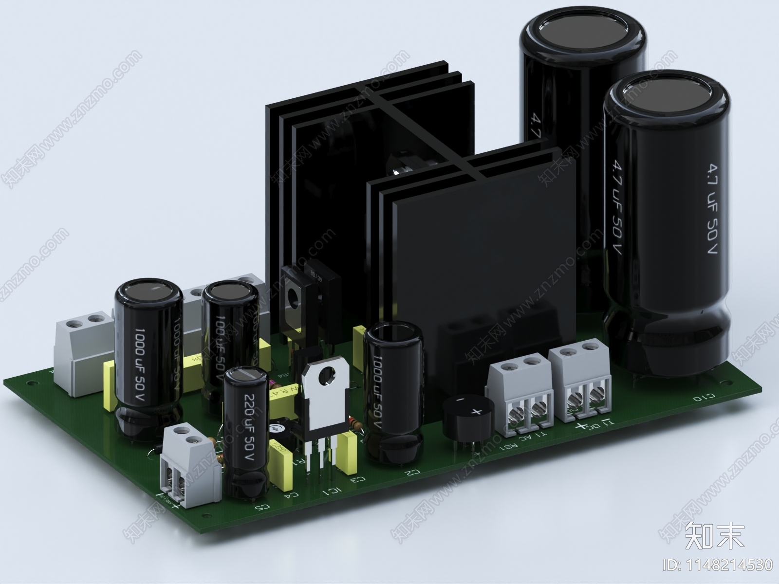电路板3D模型下载【ID:1148214530】
