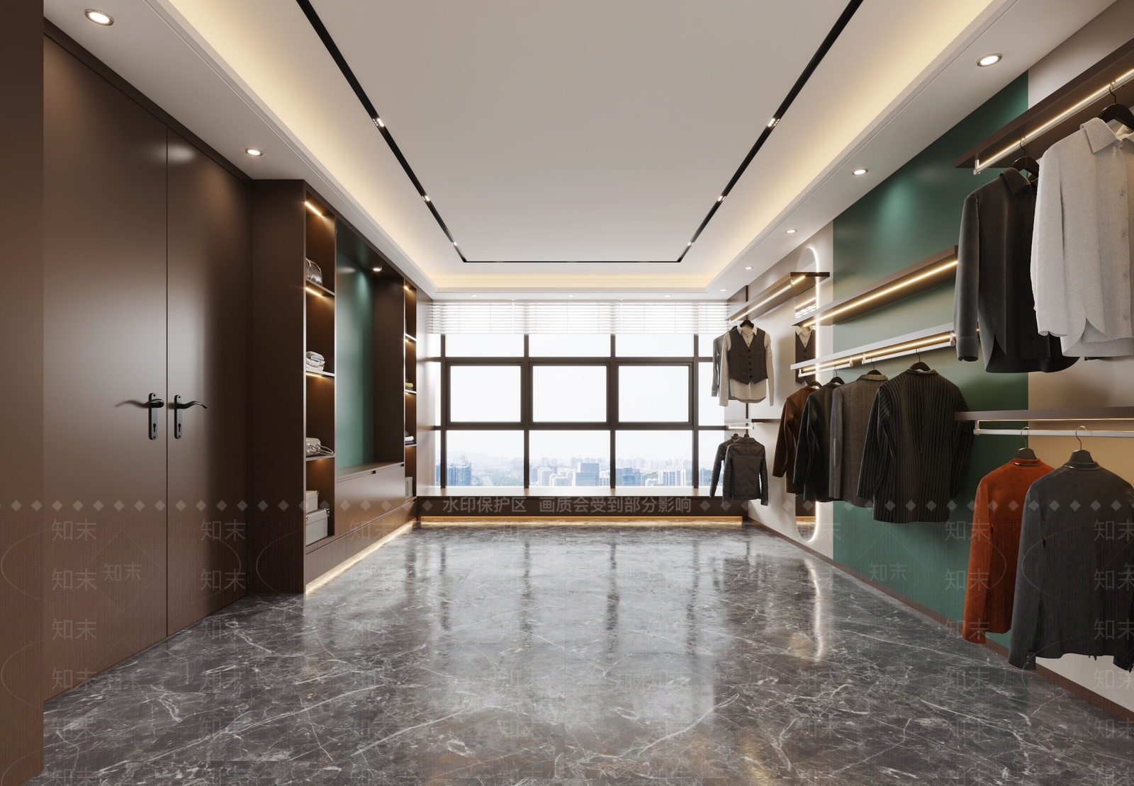 现代男士服装店3D模型下载【ID:1148221361】