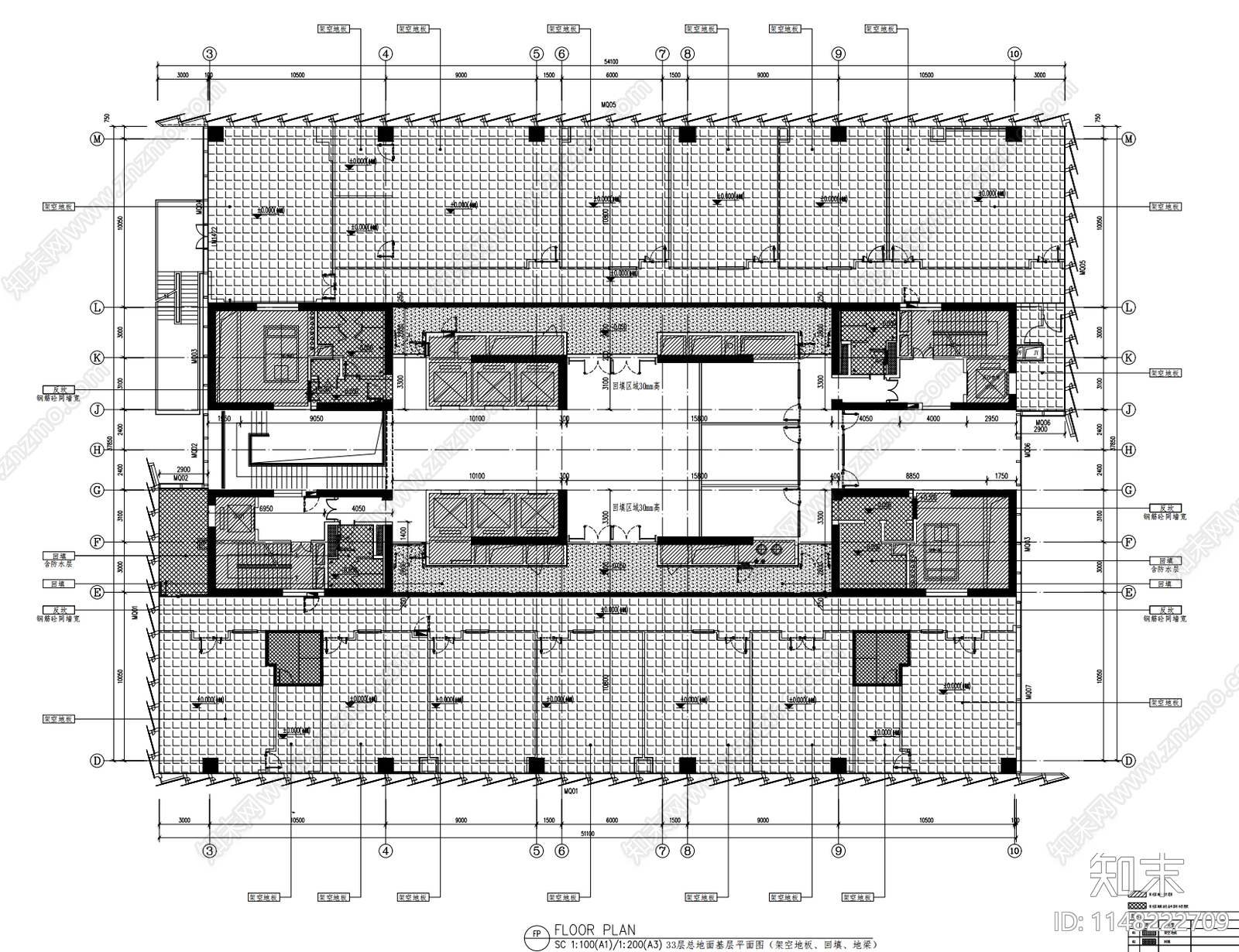 办公室室内cad施工图下载【ID:1148222709】