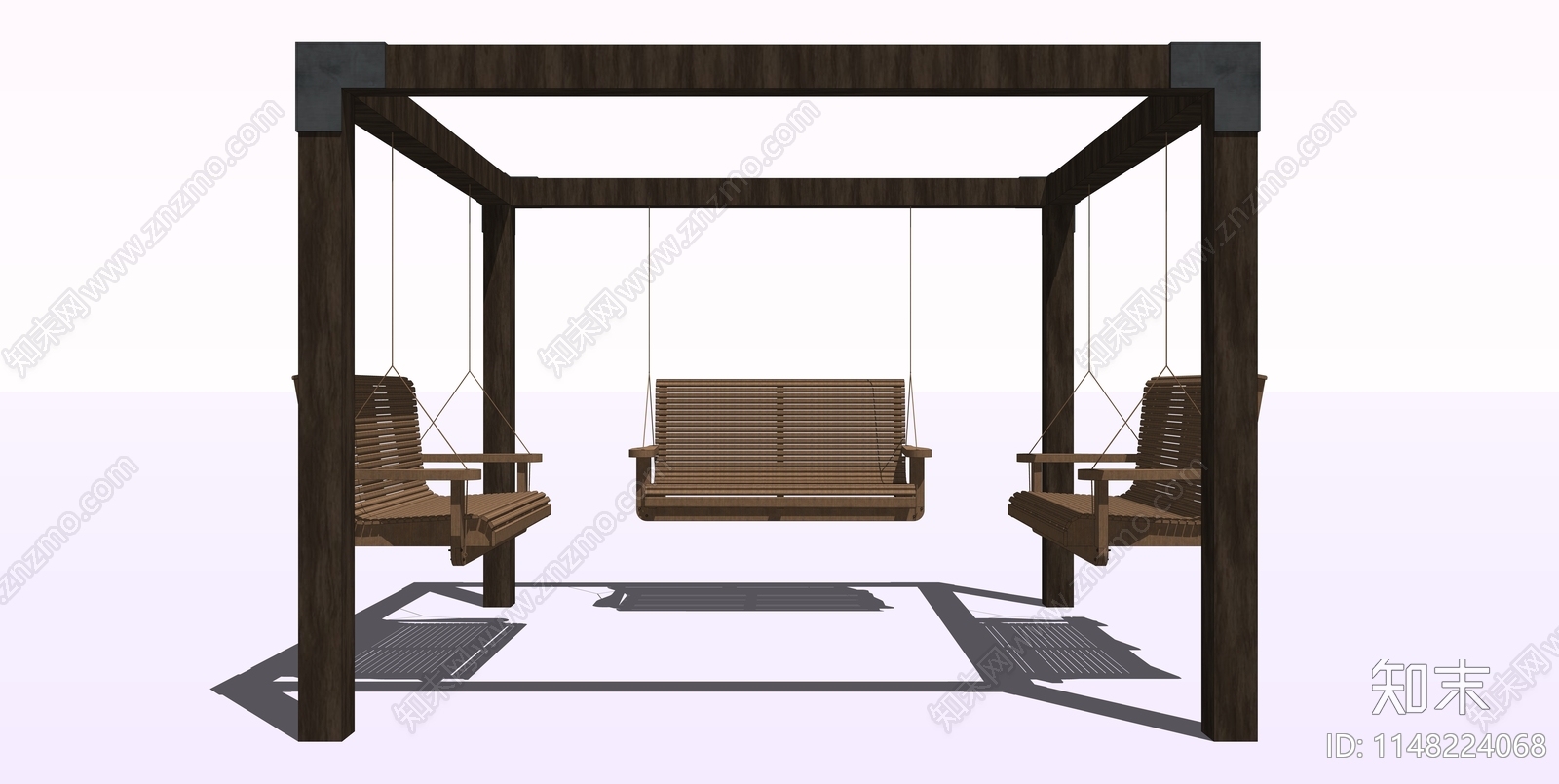 现代户外秋千SU模型下载【ID:1148224068】