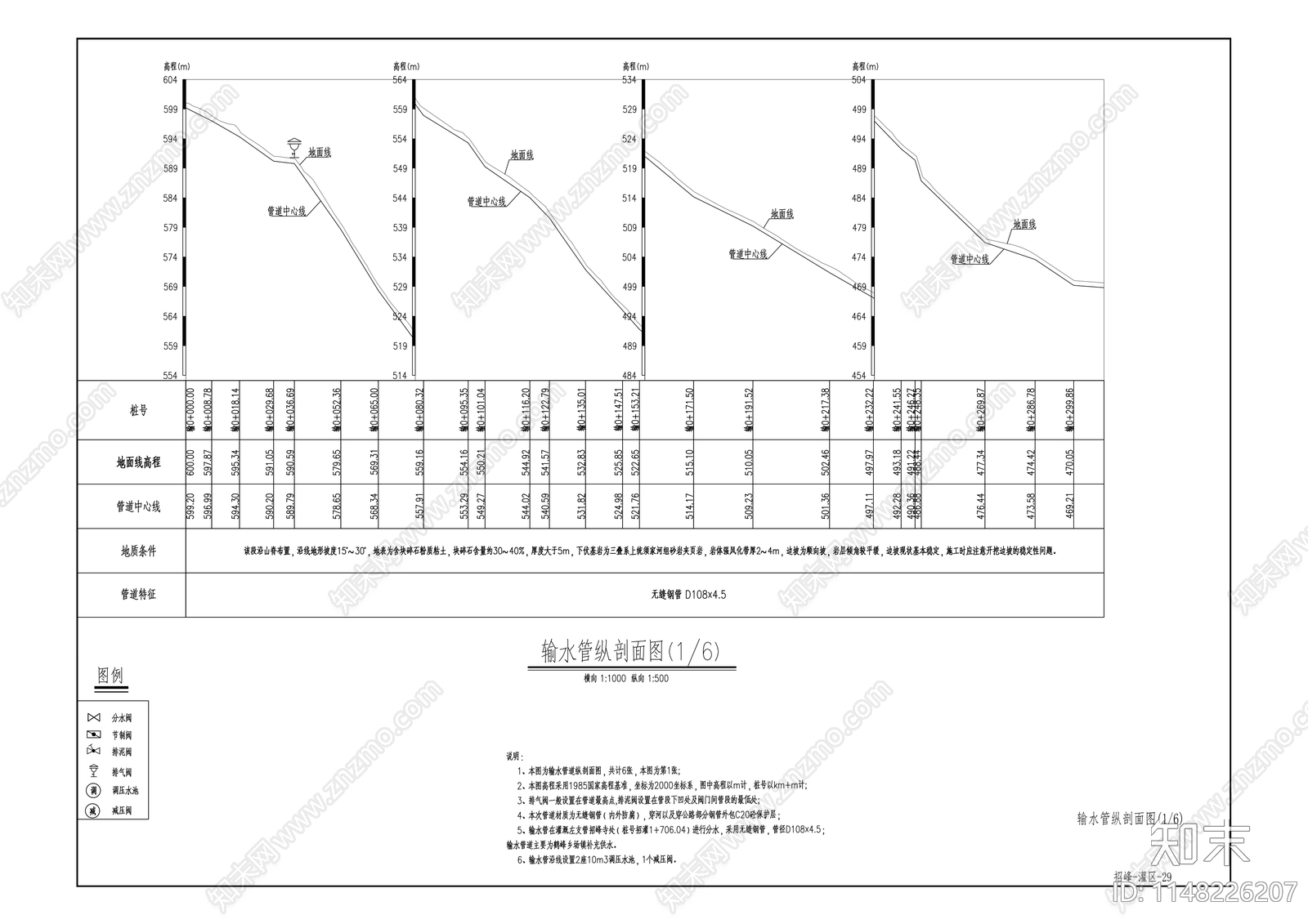 大坝闸阀井结构图cad施工图下载【ID:1148226207】