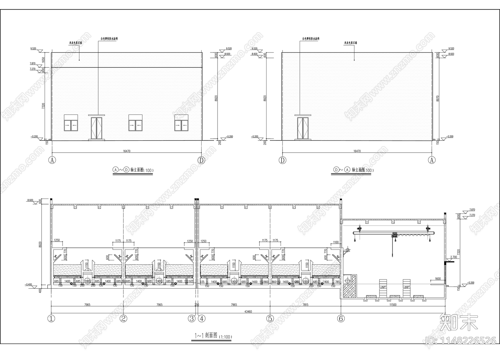 工业建筑cad施工图下载【ID:1148226526】