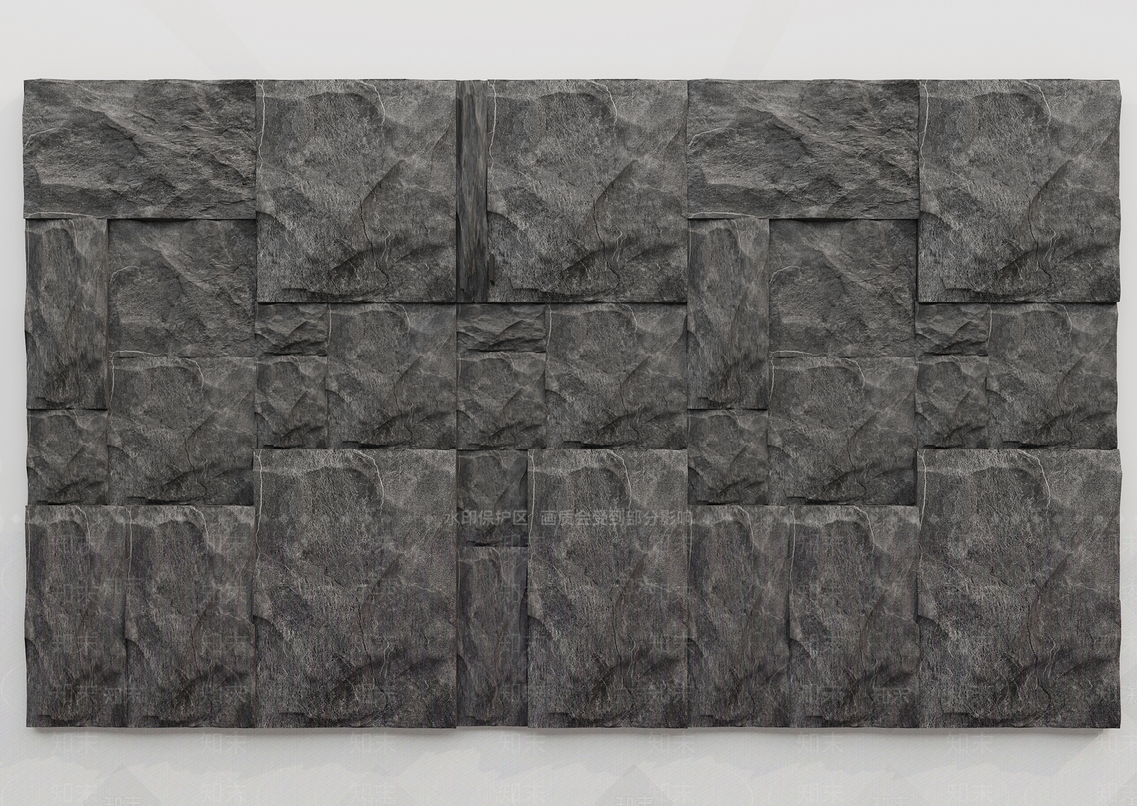 现代石头背景墙3D模型下载【ID:1148227300】