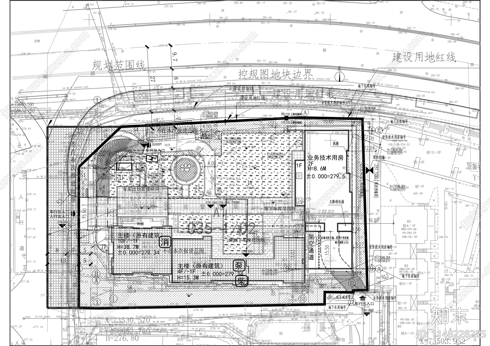 特勤局业务技术用房建筑cad施工图下载【ID:1148228225】