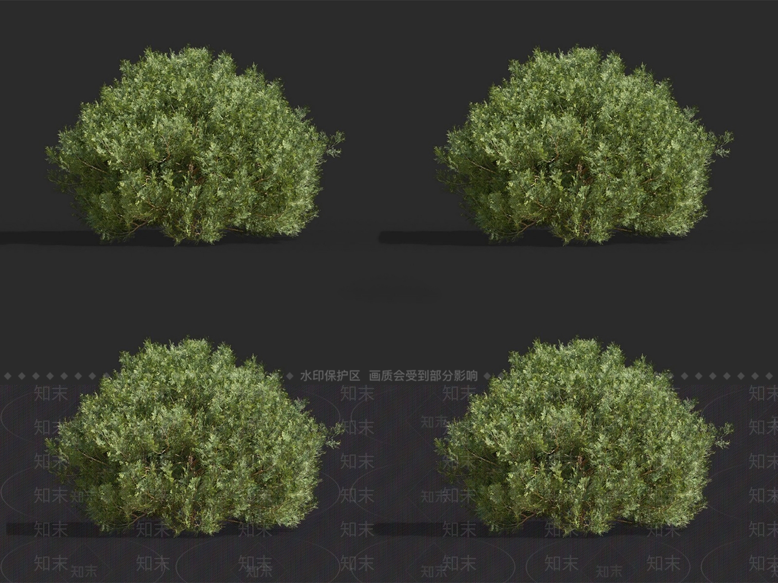 现代园林景观灌木3D模型下载【ID:1148234769】