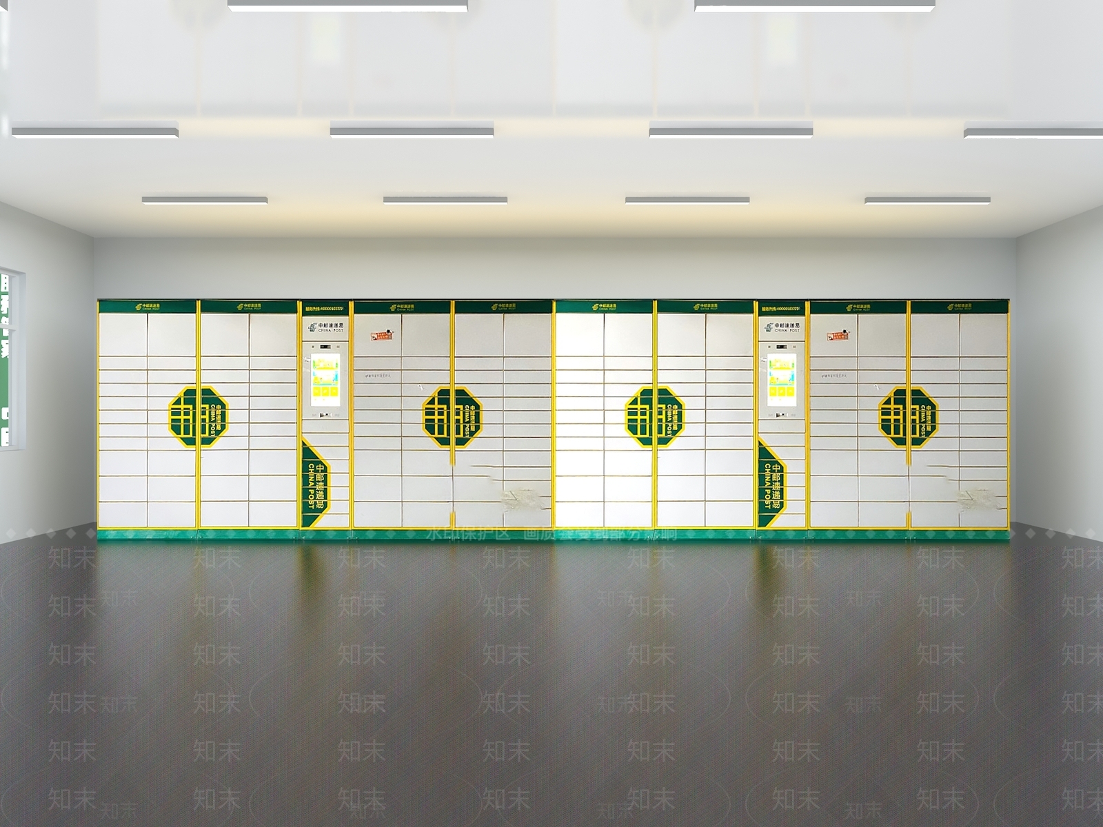 现代仓库快递柜3D模型下载【ID:1148235438】