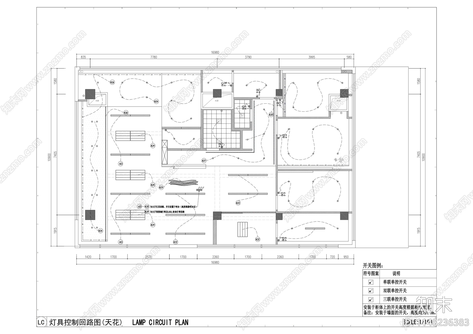 理发店施工图下载【ID:1148236383】