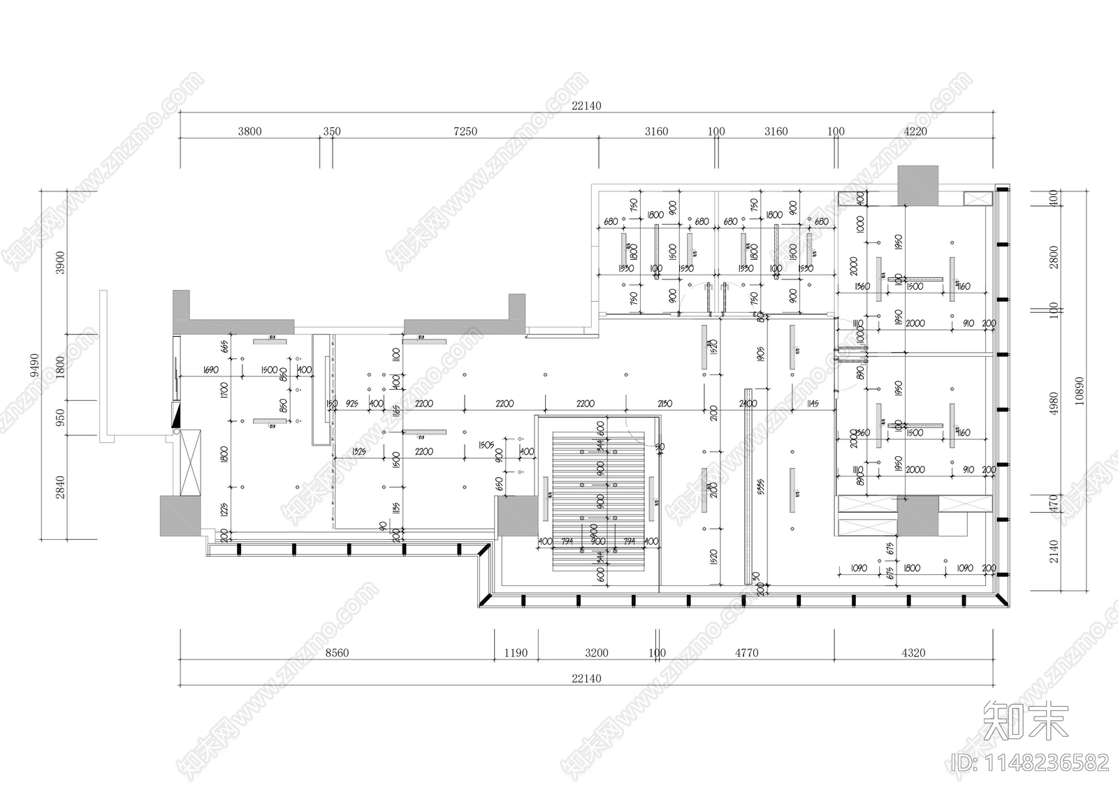 办公室cad施工图下载【ID:1148236582】