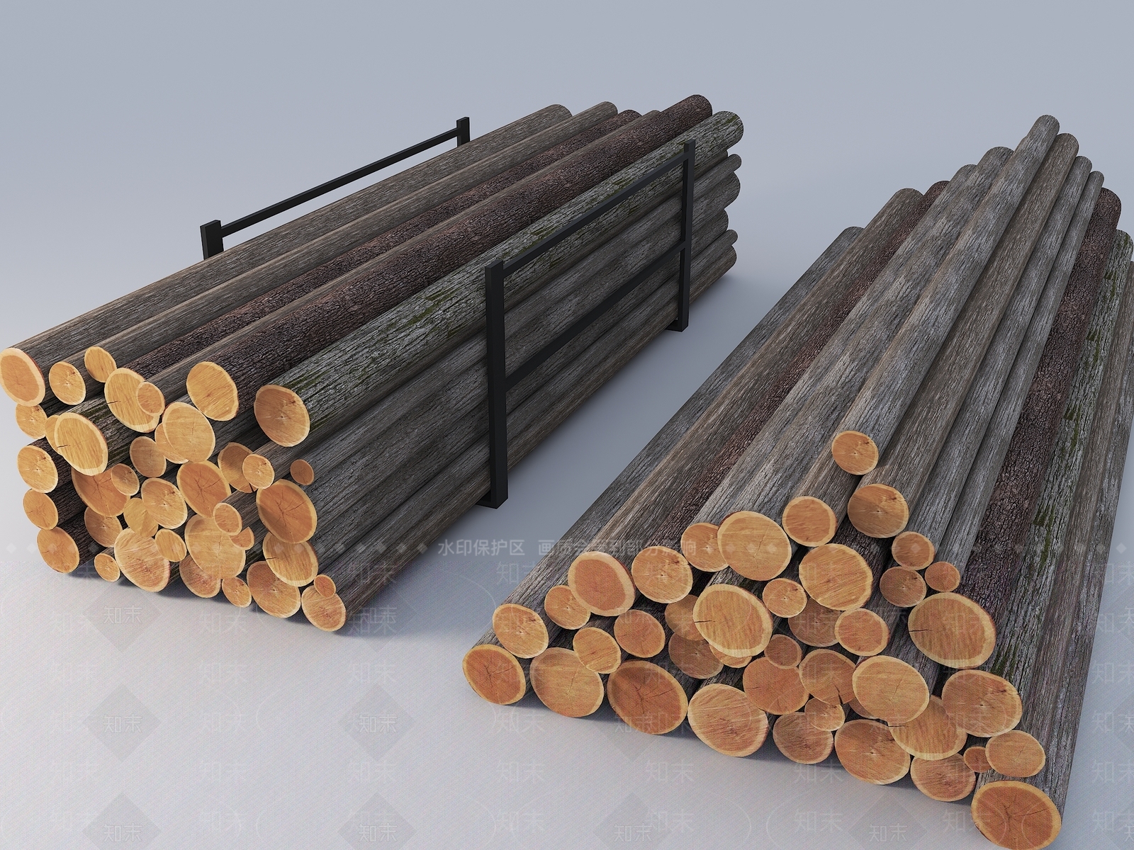 现代原木树桩3D模型下载【ID:1148238257】