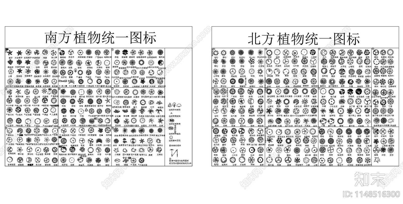 园林景观绿化植物图形图块施工图下载【ID:1148516300】