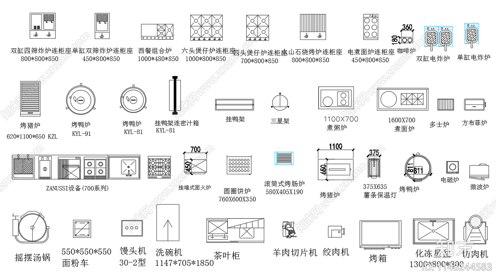 餐饮酒店厨房电气设备动态图库施工图下载【ID:1148244583】