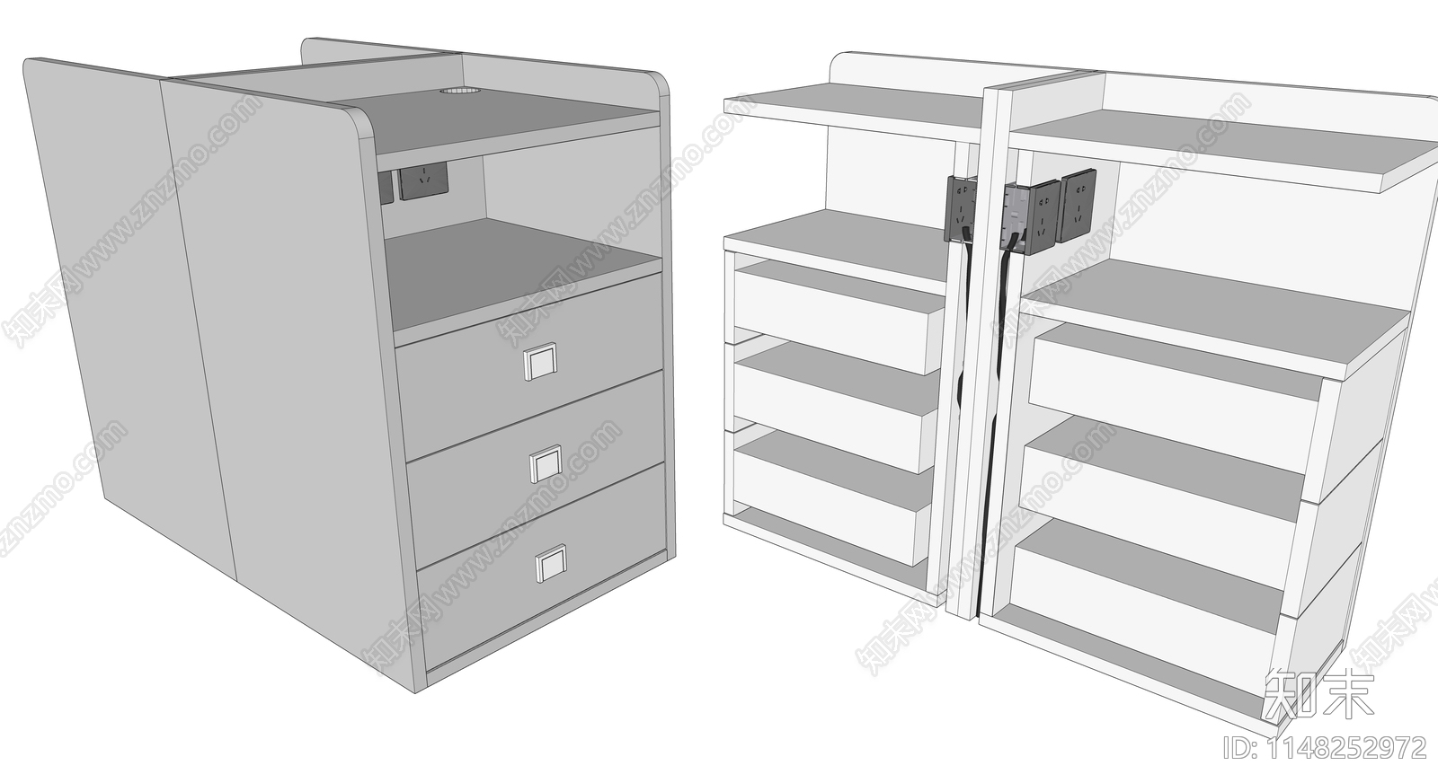 现代理发店工具柜SU模型下载【ID:1148252972】