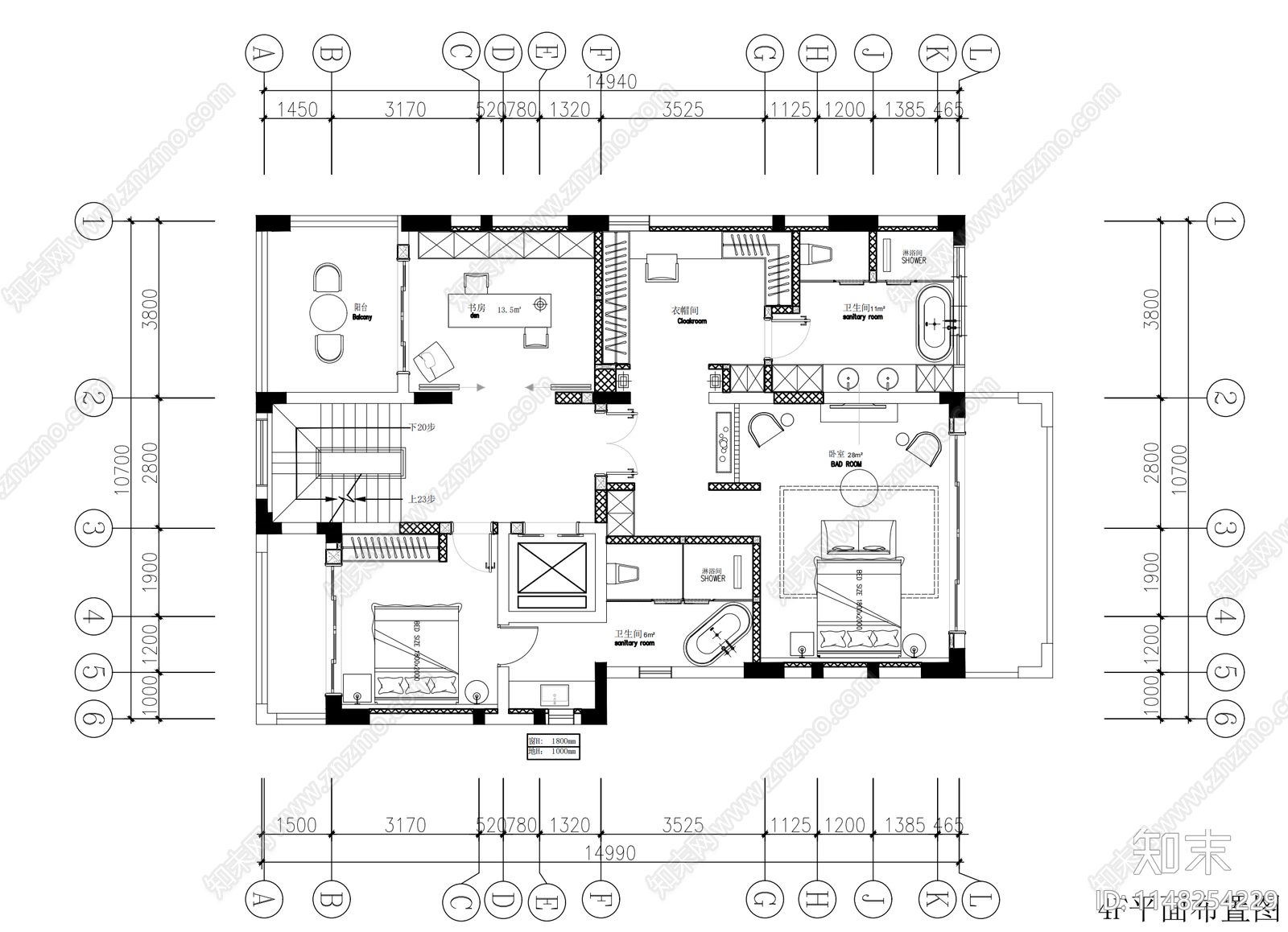 工业轻奢别墅室内cad施工图下载【ID:1148254229】