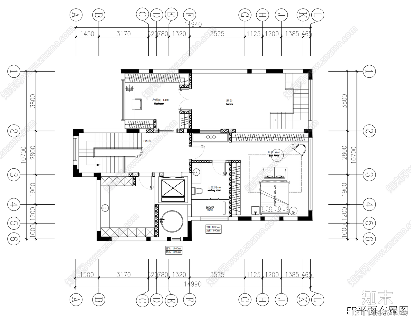 工业轻奢别墅室内cad施工图下载【ID:1148254229】