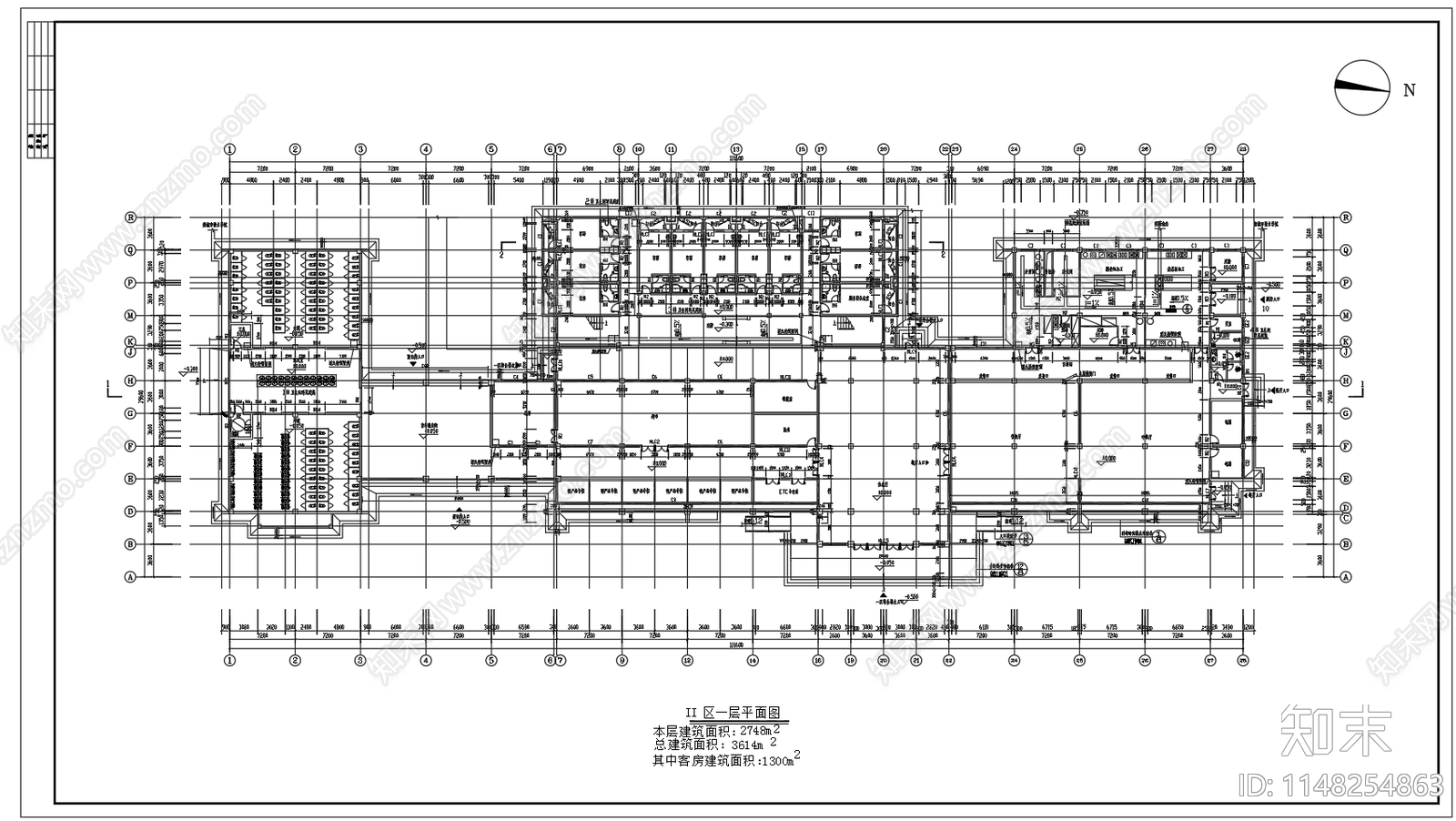 高速公路服务区三层综合楼建筑施工图下载【ID:1148254863】