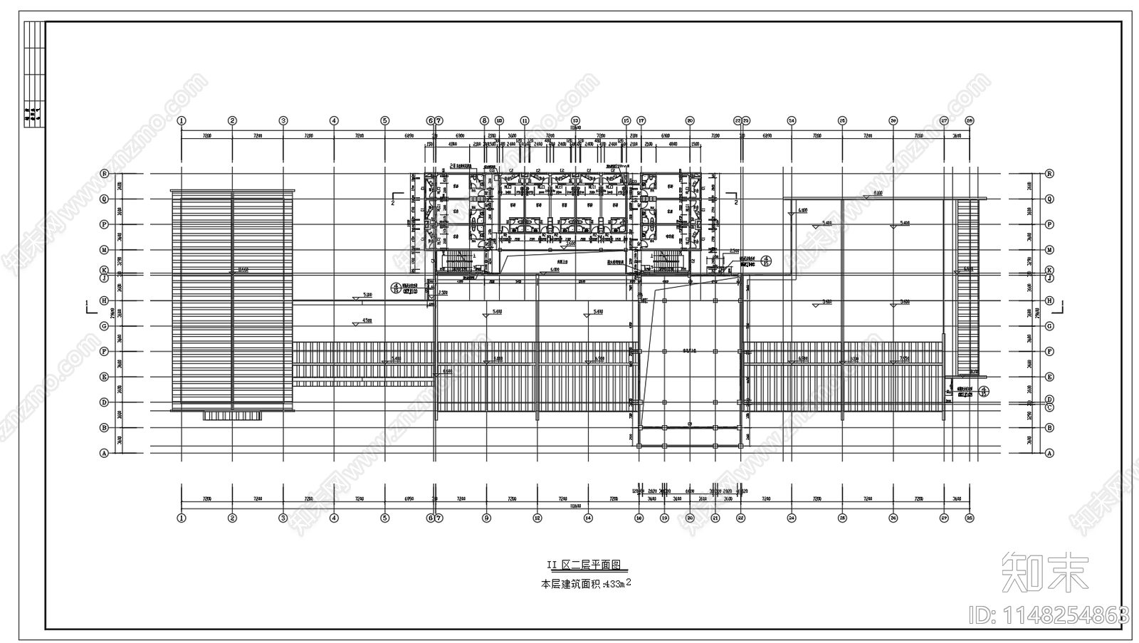 高速公路服务区三层综合楼建筑施工图下载【ID:1148254863】