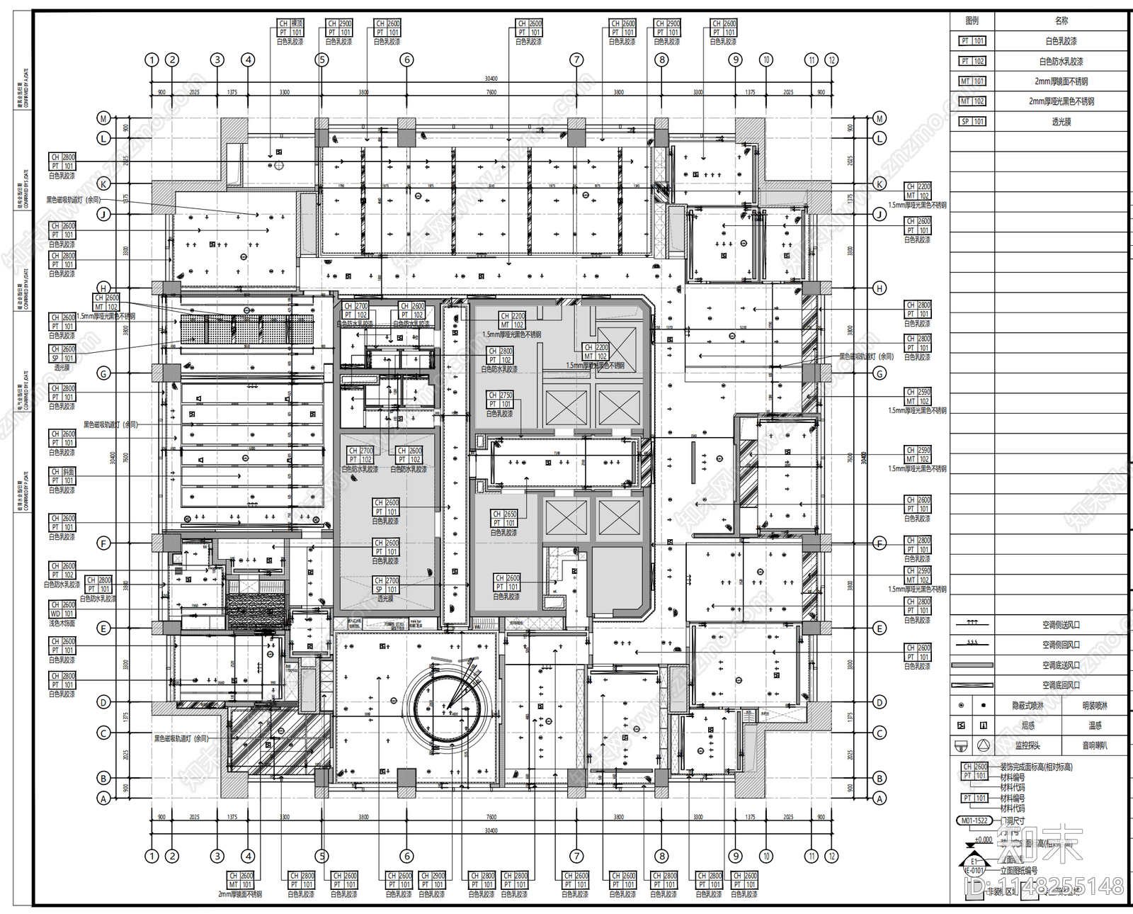 现代大夏办公楼cad施工图下载【ID:1148255148】