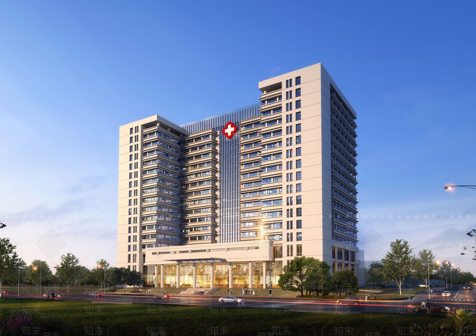 现代医院综合楼SU模型下载【ID:1148257785】