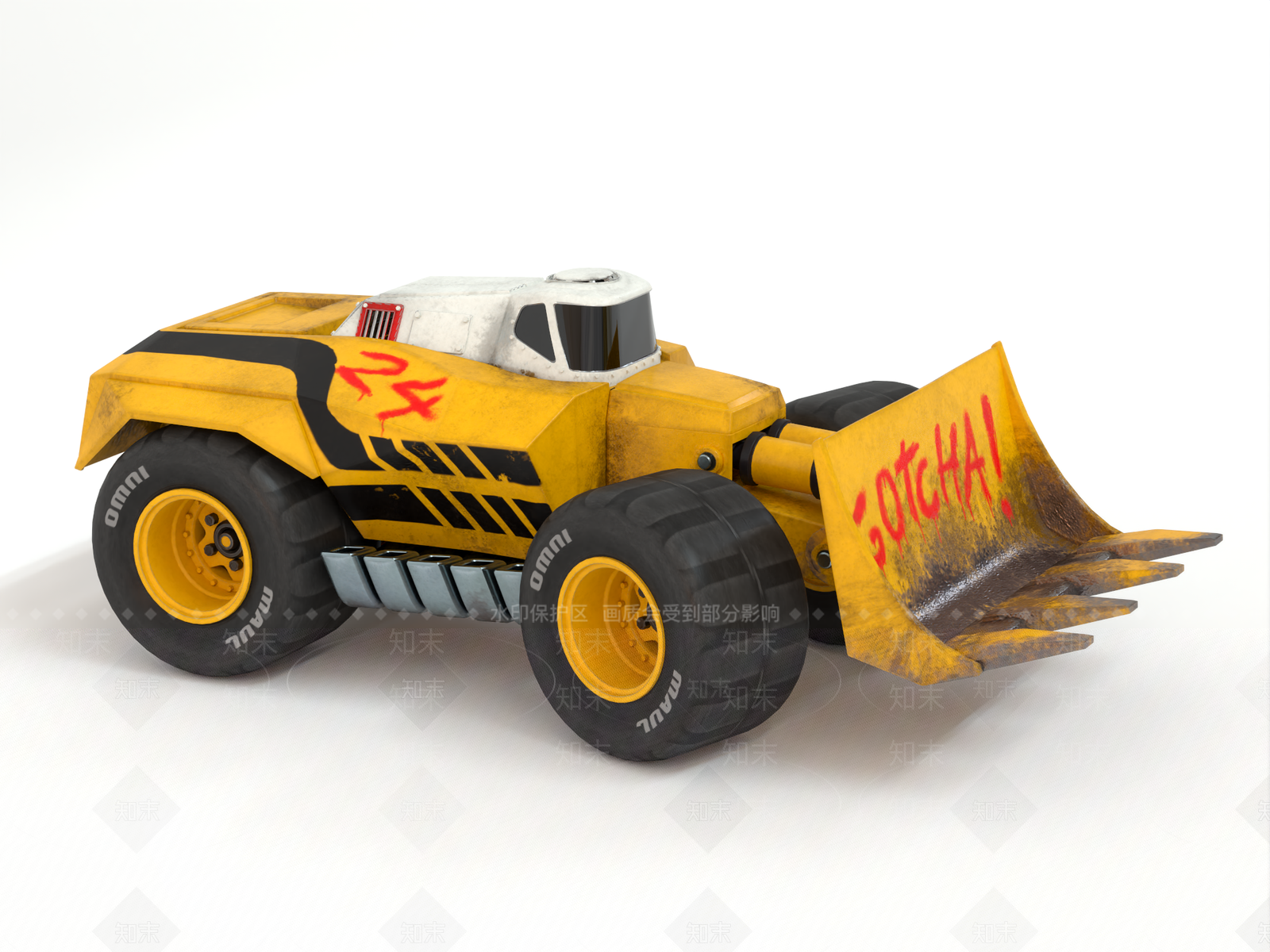 推土机3D模型下载【ID:1148257512】