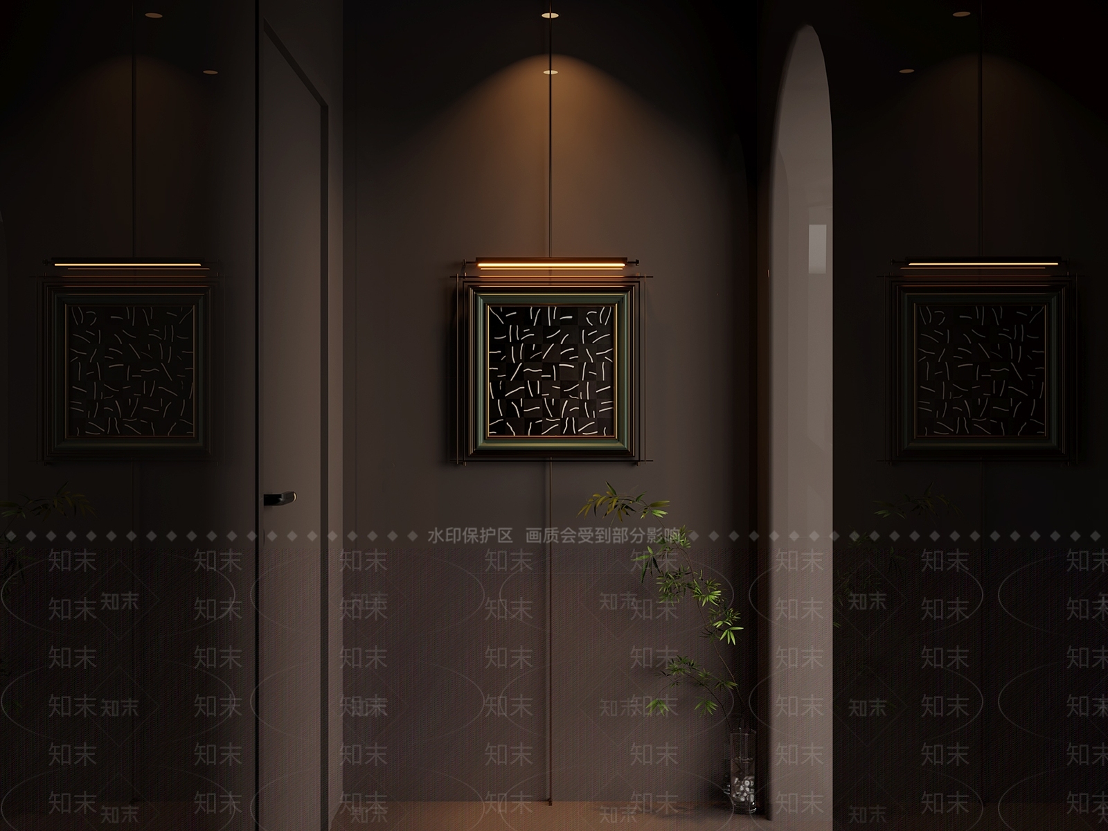 过道挂画3D模型下载【ID:1148259488】