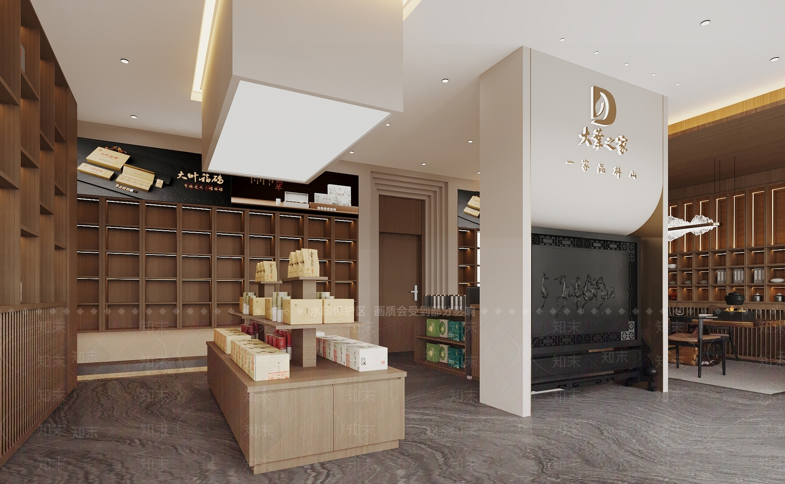 新中式茶叶店3D模型下载【ID:1148511814】