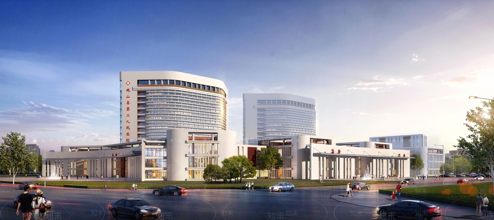 现代综合医院SU模型下载【ID:1148262546】