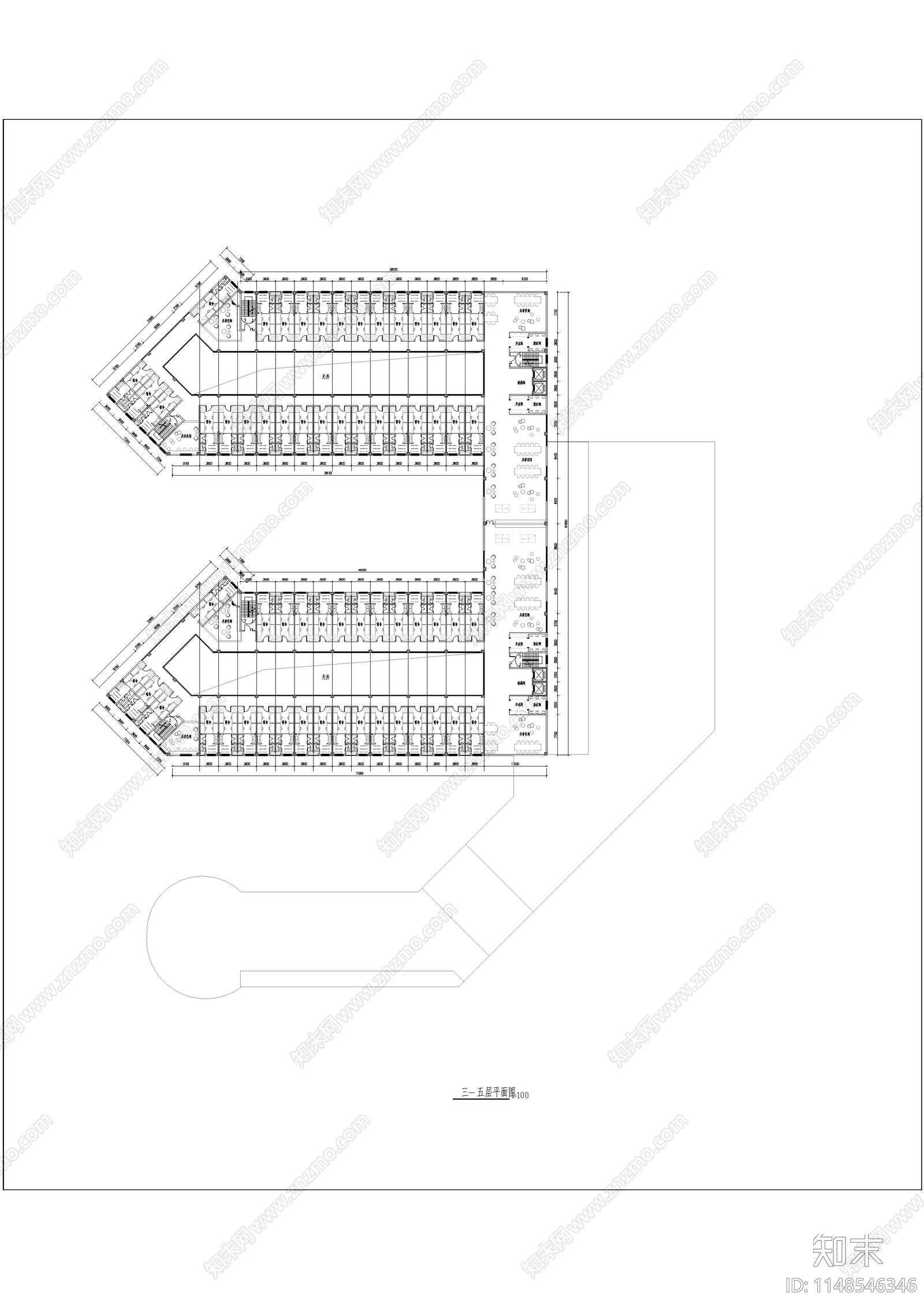 现代学校建筑cad施工图下载【ID:1148546346】