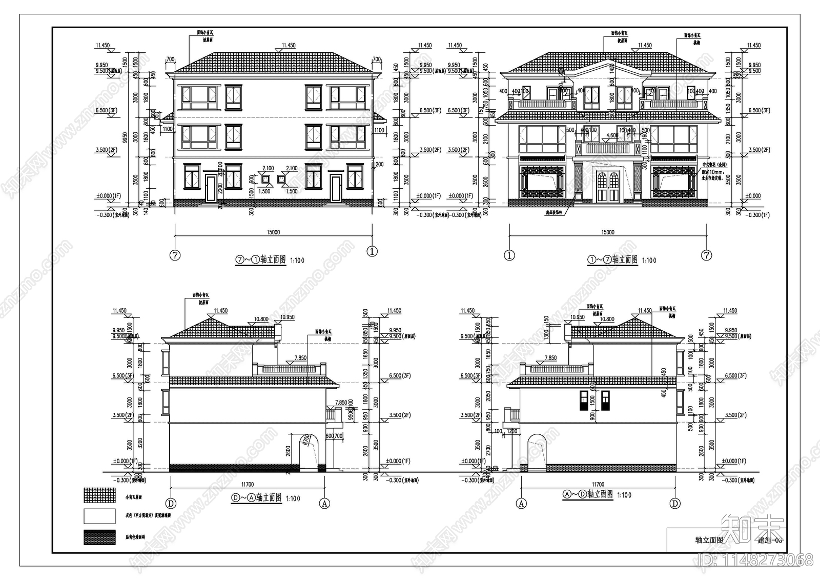 自建房建筑cad施工图下载【ID:1148273068】