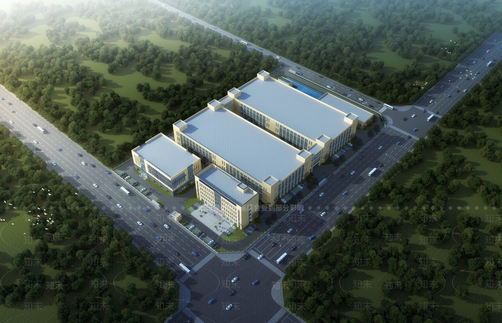 现代工业厂房3D模型下载【ID:1148284285】